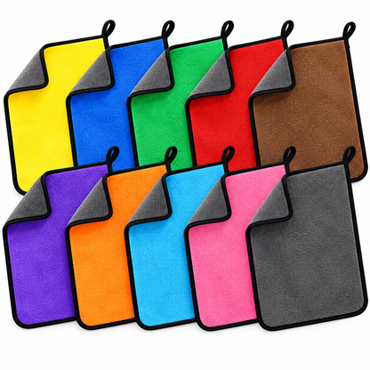 600 GSM Premium Microfiber Cleaning Cloth 40x60 cm | Super Soft, Scratch Free, Highly Absorbent